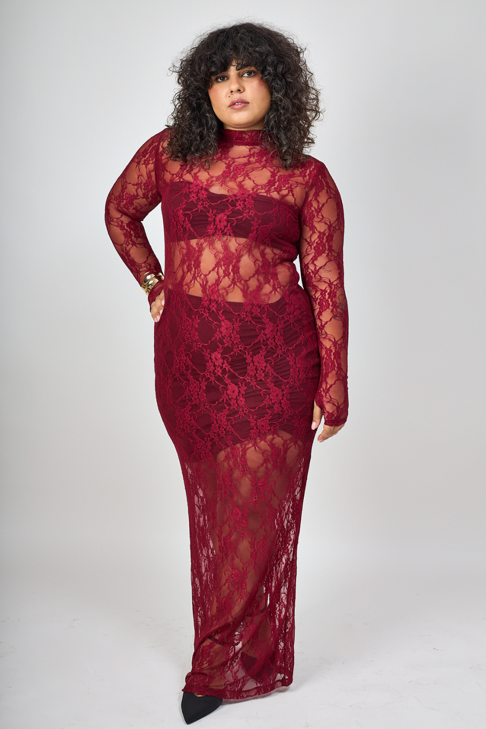 שמלת איזבל תחרה מקסי