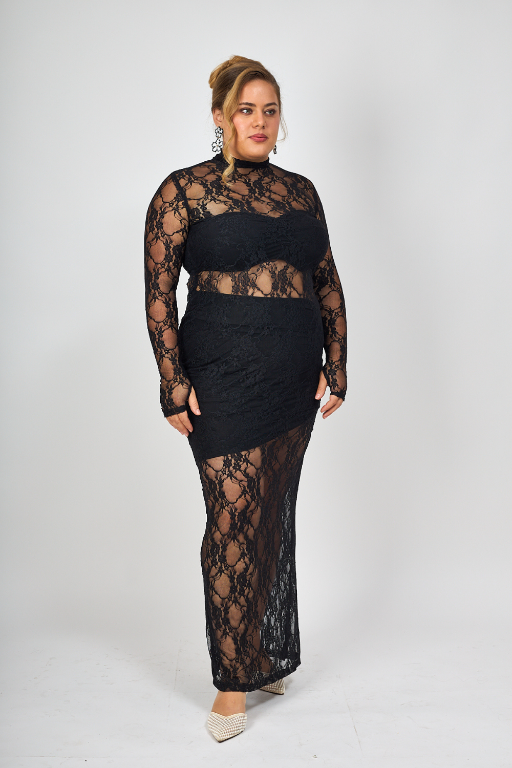 שמלת איזבל תחרה מקסי